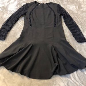 Grey Rebecca Taylor flare dress
